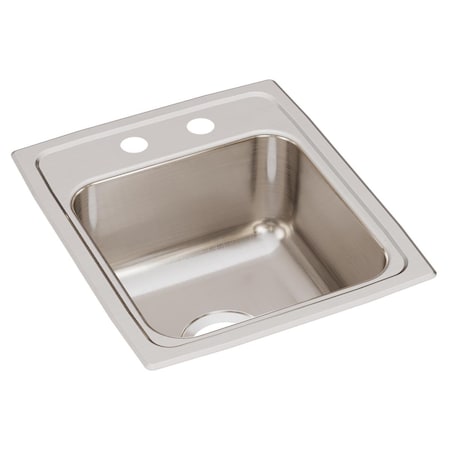 Elkay Lustertone Ss 15X17.5X7.6 Single Bowl Drop-In Bar Sink With Quick-Clip LRQ15172